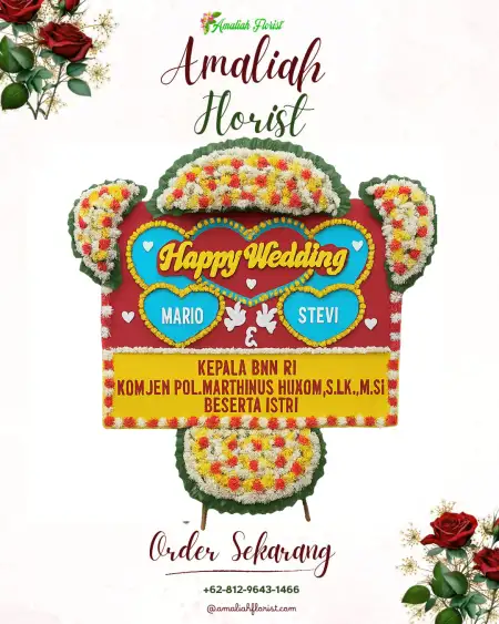 Papan Bunga Pernikahan Plasah
